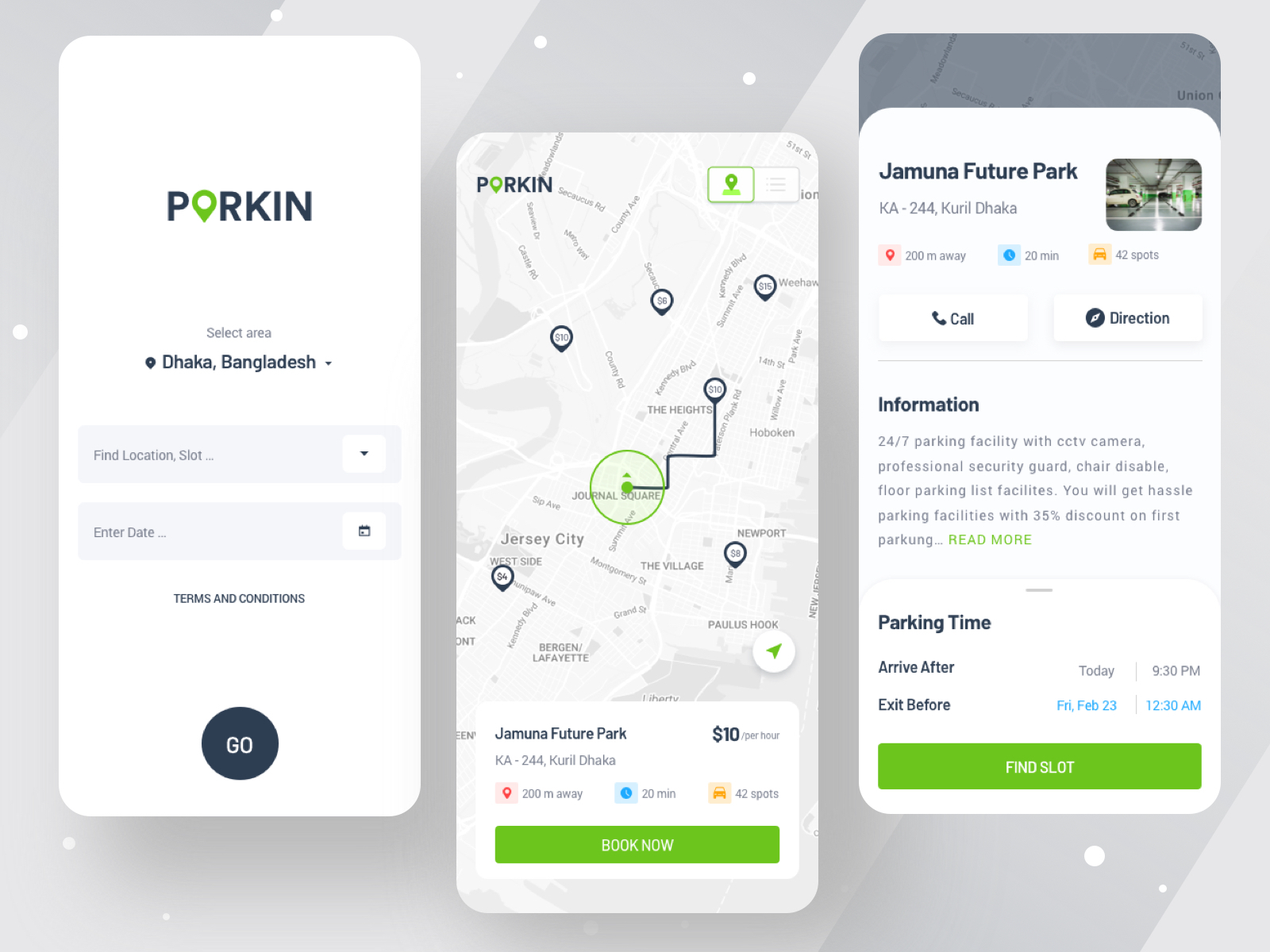 PARKIN - Parking Space Finder App by Sumiya on Dribbble