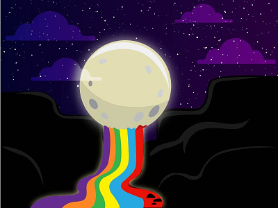 moon drips illustration vector