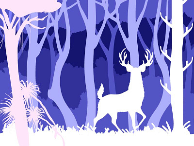 Negative forest illustration vector