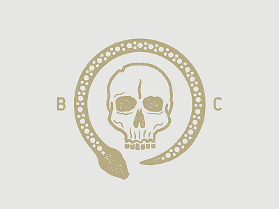 BC logo skull snake
