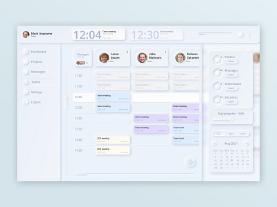 Skeuomorphism Task Management Dashboard clean clean design clean ui dashboad dashboard ui manage minimal skeuomorphic skeuomorphism task task management tast manage ui ux web web dashboard white