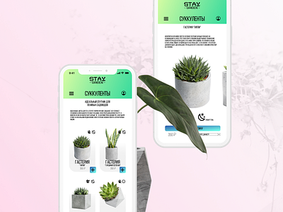STAY GREEN | Mobile version website design concept app design minimal minimalism shot ui ux web web design website