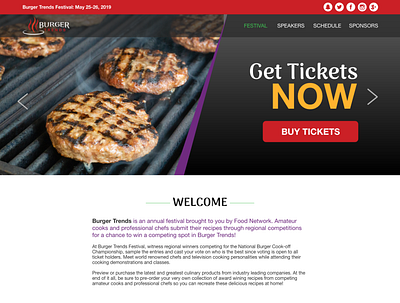 Burger Trends Web Landing Page ux ui website design