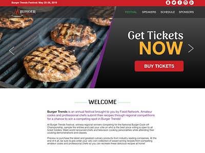 Burger Trends Web Landing Page