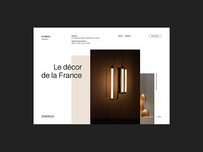 Le décor de la France | Website design desktop mockup tipografia typography ui user experience ux web design website website design