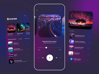 Music Playlist graphic design ui