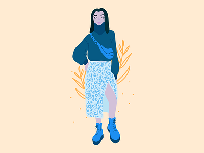 Fashion Girl One fashion flat illustration illustrator