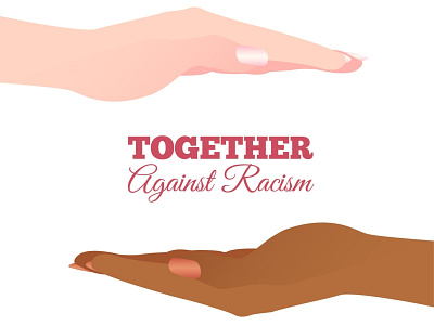 Together against racism poster background black cartoon death design flat graphic illustration india police poster racism white