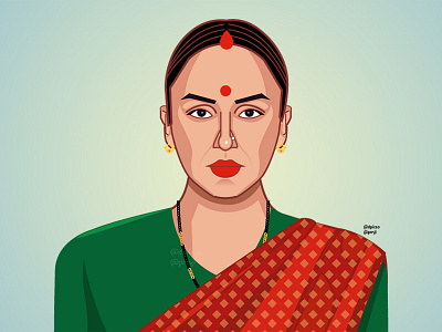 Maharani Huma Qureshi bollywood caricature dpicso graphics huma qureshi india maharani portrait sonyliv sonytv vector web series