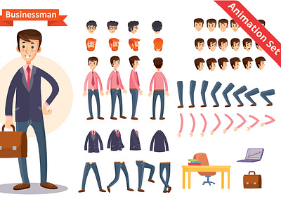 Businessman Vector Animation Set