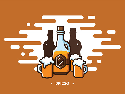 Flat Beer Vector Illustration