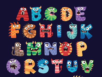 Cute Halloween Inspired Alphabet designs.