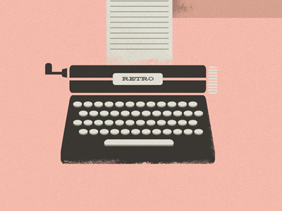 Type Me brown pink retro type typewriter