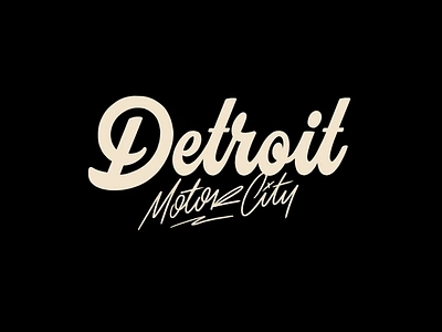 Detroit - Motor City brand identity branding calligraphy city creative custom lettering custom type detroit graphic design handlettering identity illustration lettering logo logo design motor retro type typography