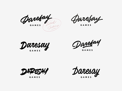 Daresay Games - Logo design arcade brand identity branding game game development game logo game studio gaming handlettering lettering logo logo design type typography