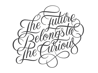 Vector - The Future brush calligraphy handlettering lettering logo paint poster print type typo typography