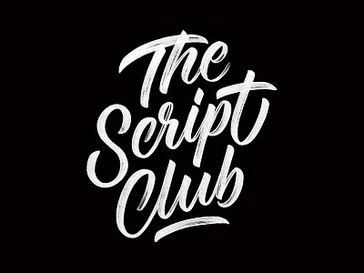 The Script Club brush calligraphy handlettering instagram lettering logo paint poster print type typo typography