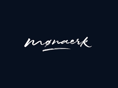 Mønaerk branding brush calligraphy concept handlettering instagram lettering logo paint print type typography