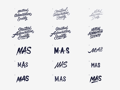 'Mutual Admiration Society' Concepts branding brush calligraphy concept handlettering instagram lettering logo paint print type typography