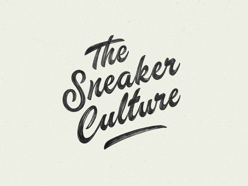 The Sneaker Culture branding concept print instagram sneaker calligraphy brush logo typography type lettering handlettering