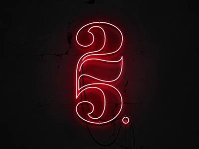 25 Neon Monogram 25 adobe adobe photoshop handmade illustration lettering manipulation monogram neon photoshop