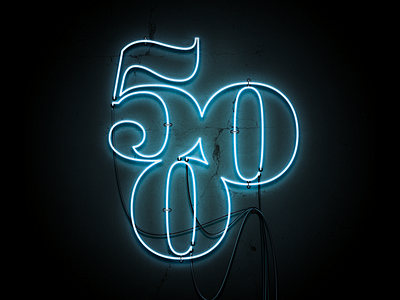 '500' Neon Sign