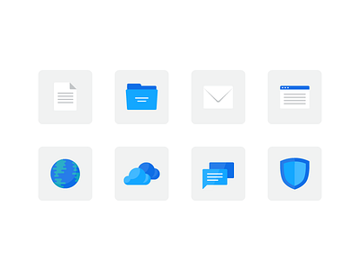 IT Icons Pt. 2 cloud document email folder icons it message web