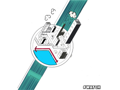 Watch my city city isometric watch