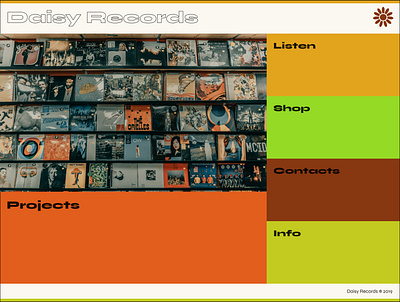 Daisy Records home page record label webdesign
