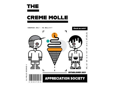 Creme Molle Appreciation Society creme graphic tee ice cream merch molle sweater