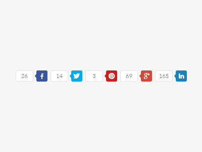 Social share buttons buttons facebook free google plus linked in pinterest psd share social twitter