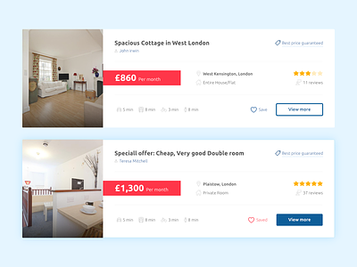 Search result elements booking card hotel listings search results ui