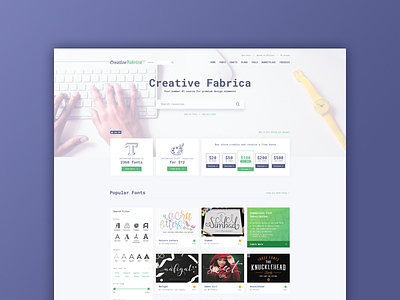 Creative Fabrica redesign