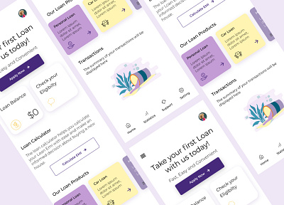 Loan mobile App app dailyui dashboard dashboard ui design loan loan dashboard loan ui mobile mobile app design mobile ui ui ui for loan