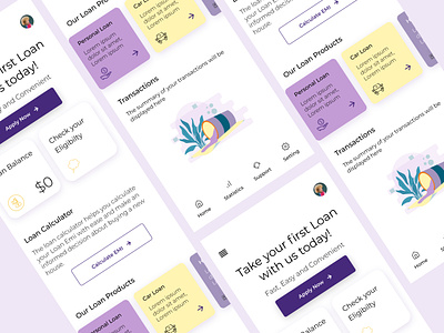 Loan mobile App app dailyui dashboard dashboard ui design loan loan dashboard loan ui mobile mobile app design mobile ui ui ui for loan
