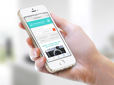 Mobiele versie van voorraaddeal.nl deal iphone mobile responsive visual design webshop