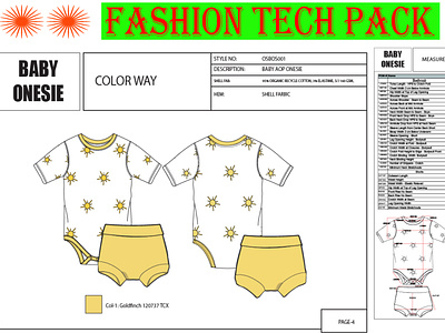 I will create fashion sketch and tech pack for clothing manufact