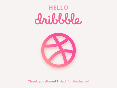Hello Dribbble! debut design first shot hello dribbble pink