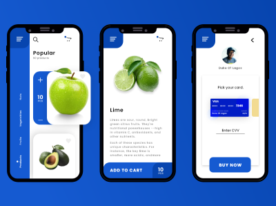 Fruit shopping ui app design apple design mobile ui shopping shopping app ui uidesign