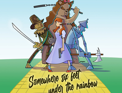 Somewhere six feet under the rainbow clip studio paint illustration photoshop