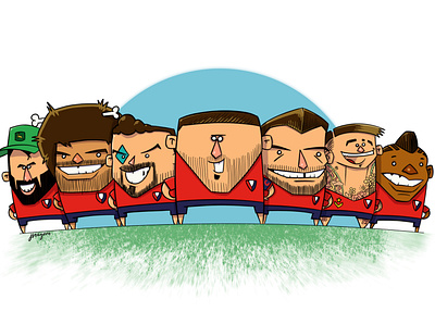 Osasuna 2019/20 caricatura caricature cartoon clip studio paint clipstudiopaint futbol illustration ilustracion photoshop soccer