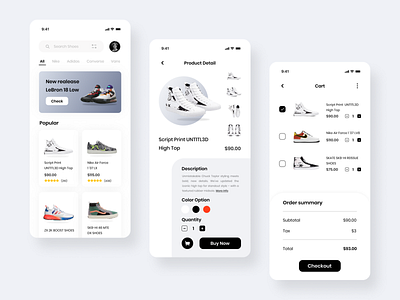 Sneako (Sneakers Online) app clean ui design design app ecommerce ecommerce shop graphicdesign minimal mobile app mobile ui shoes app ui uidesign uiux ux