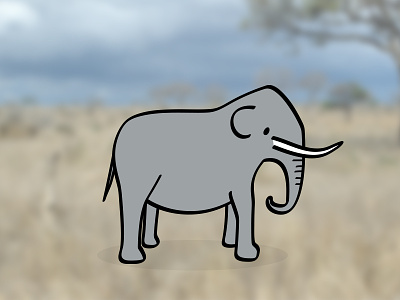 Elephant doodle dad daughter moment doodle elephant savanne