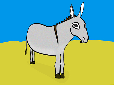 Donkey at the beach or in the sahara, who will tell? beach donkey doodle fun i dont know what im doing sahara sky