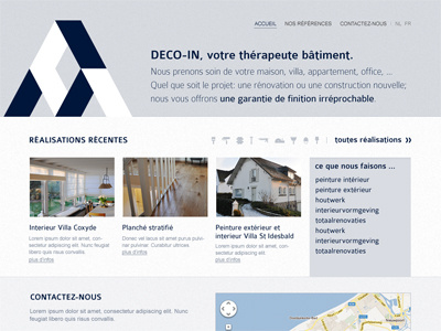 Deco-in Homepage original homepage webdesign