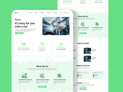 Car Care Agency - UI Landing Page / Website