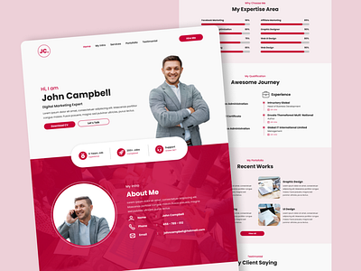 Personal Resume Marketing Landingpage / Website