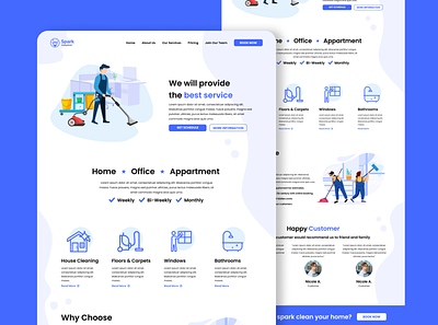 Cleaning Service Landingpage / Website cleaning services design graphicdesign landingpage ui uiuxdesigner ux