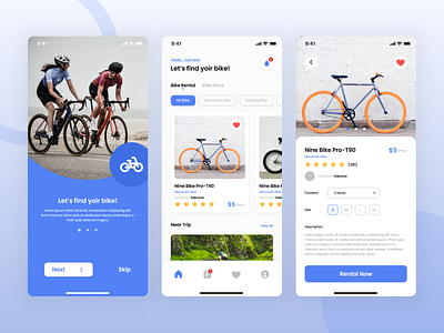 Bike Mobile App Design bicycle bike bike mobile app bike ui bycycle app mobile app design mobile design ui ui kit ui mobile uiux user experience user interface ux