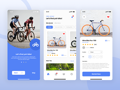 Bike Mobile App Design